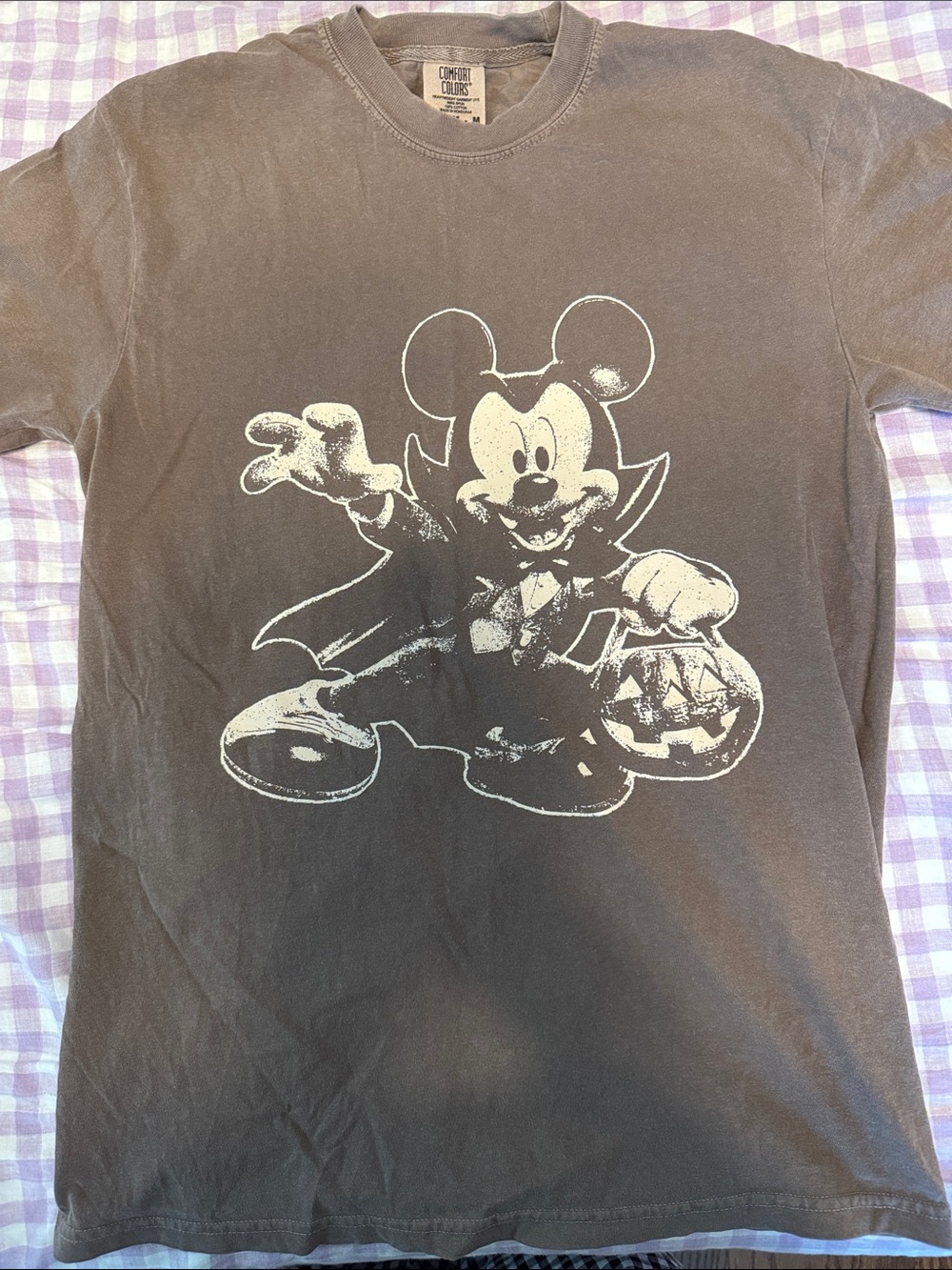 Comfort Colors Brown Mickey Mouse Vampire Halloween Tee